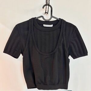 alexander wang bi layer mesh top